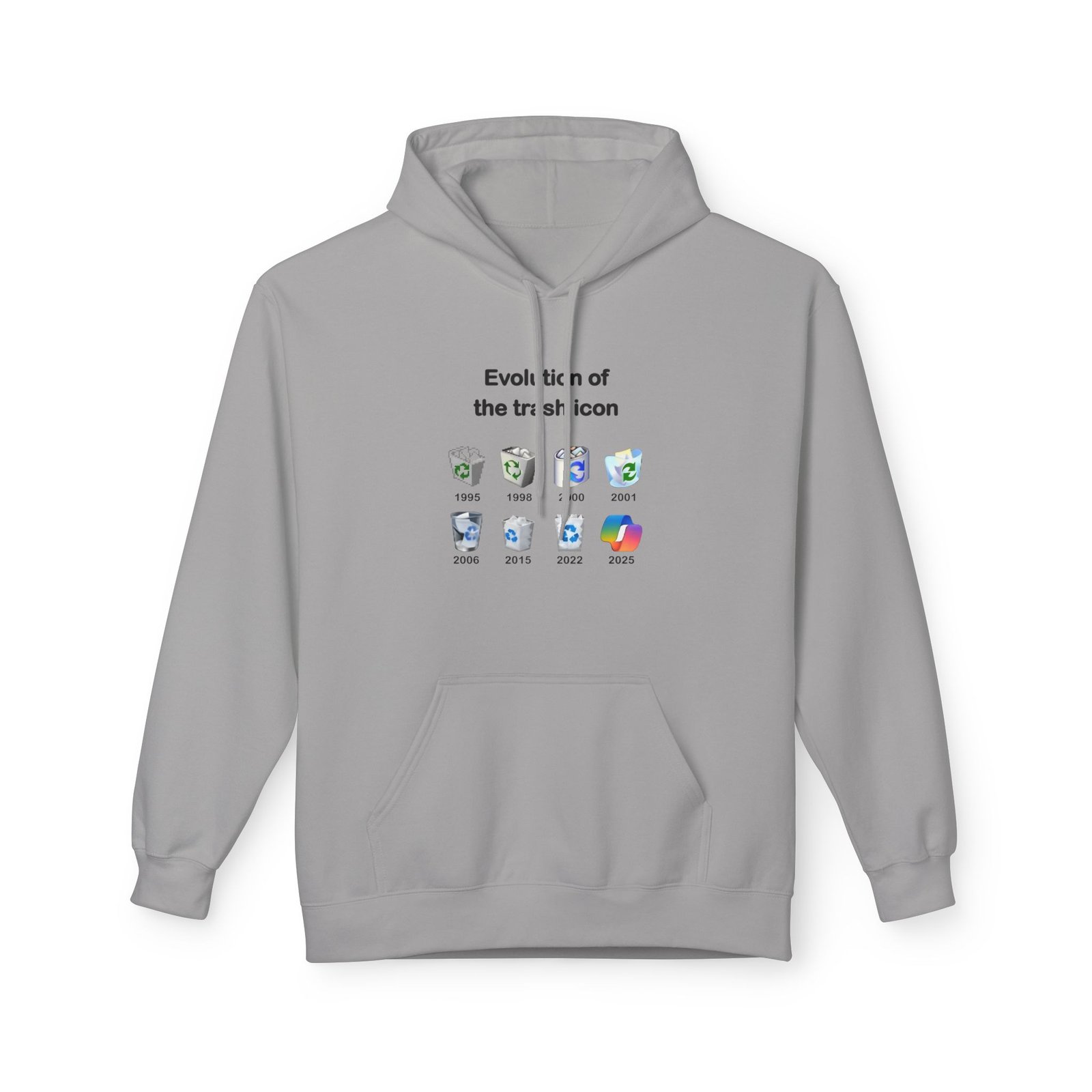 evolution of the trash icon — hoodie evolution of the trash icon — hoodie