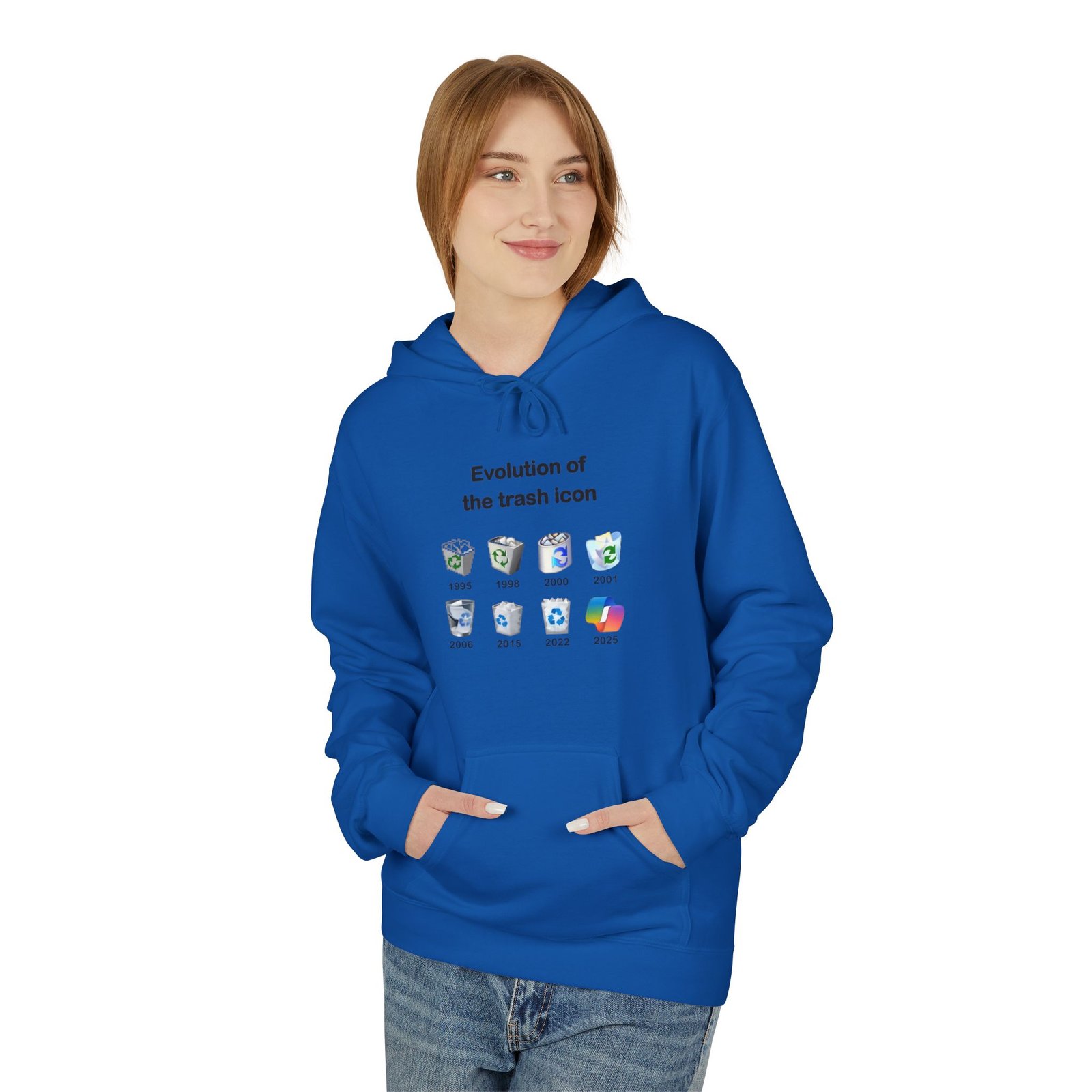 evolution of the trash icon — hoodie evolution of the trash icon — hoodie
