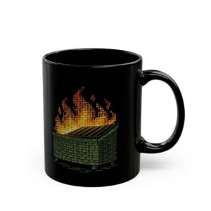 dumpster fire — coffee mug