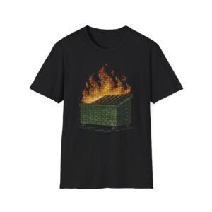 dumpster fire graphic tee