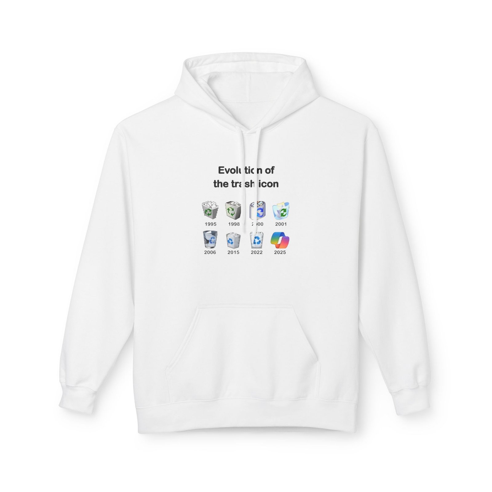 evolution of the trash icon — hoodie evolution of the trash icon — hoodie