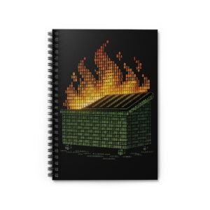 dumpster fire — notebook