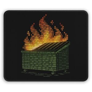dumpster fire — mouse pad