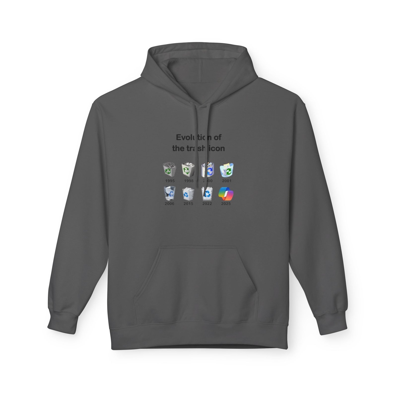 evolution of the trash icon — hoodie evolution of the trash icon — hoodie