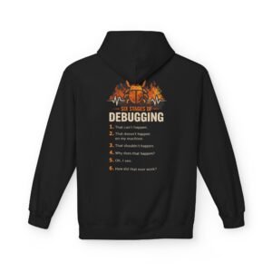 six stages of debugging hoodie